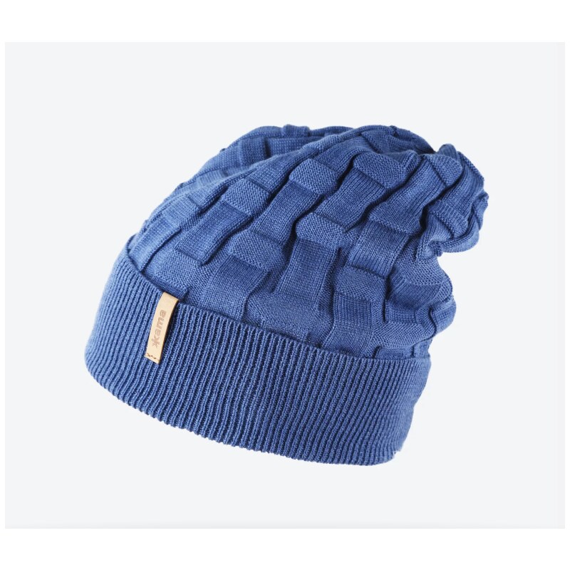 Dětská pletená Merino čepice Kama B100 127 Modrá