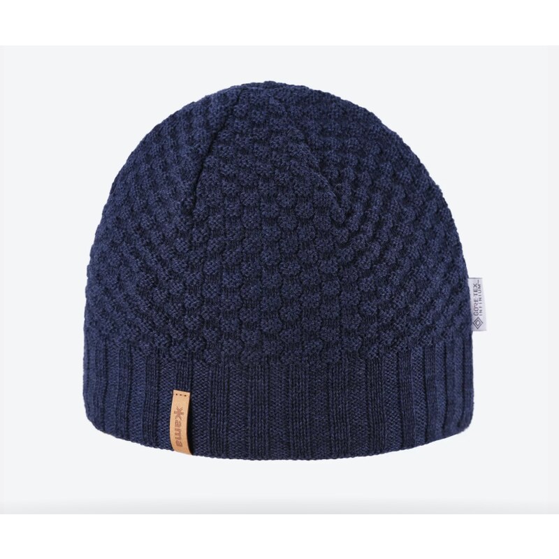 KAMA Pletená Merino čepice AW63 108 Tm. Modrá