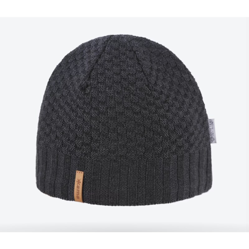 KAMA Pletená Merino čepice AW63 111 Tm.Šedá Graphite