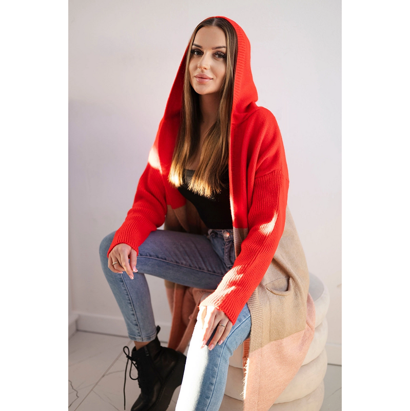 Kesi Dlouhý kardigan Ida s kapucí 104688317
