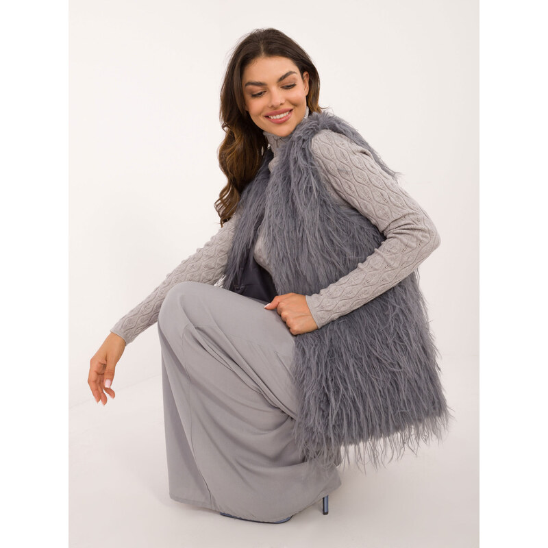 Wool Fashion Italia Vest-AT-KZ-2349-1.21-dark gray