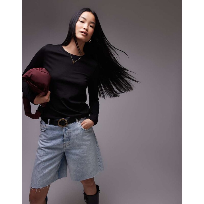 ARKET long sleeve t-shirt in black 99772457