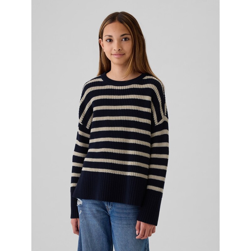 GAP Dětský oversize pruhovaný svetr - Holky
