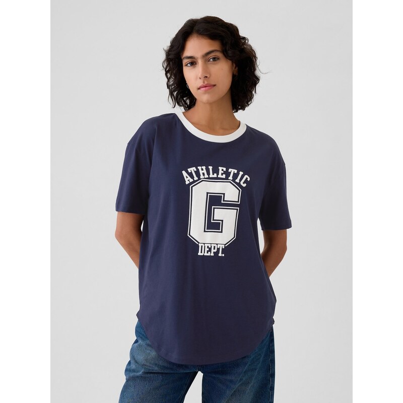GAP Oversize pruhované tričko Athletic - Dámské