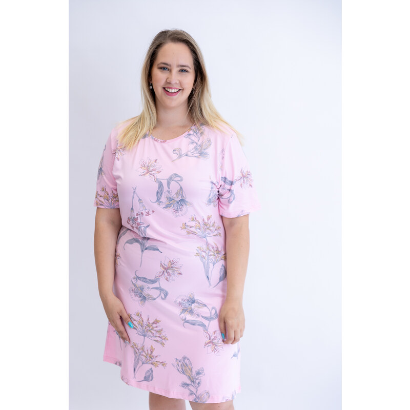 Benter Noční košile OLIE [46766] Barva: Růžová, Velikost: 4XL 99329078