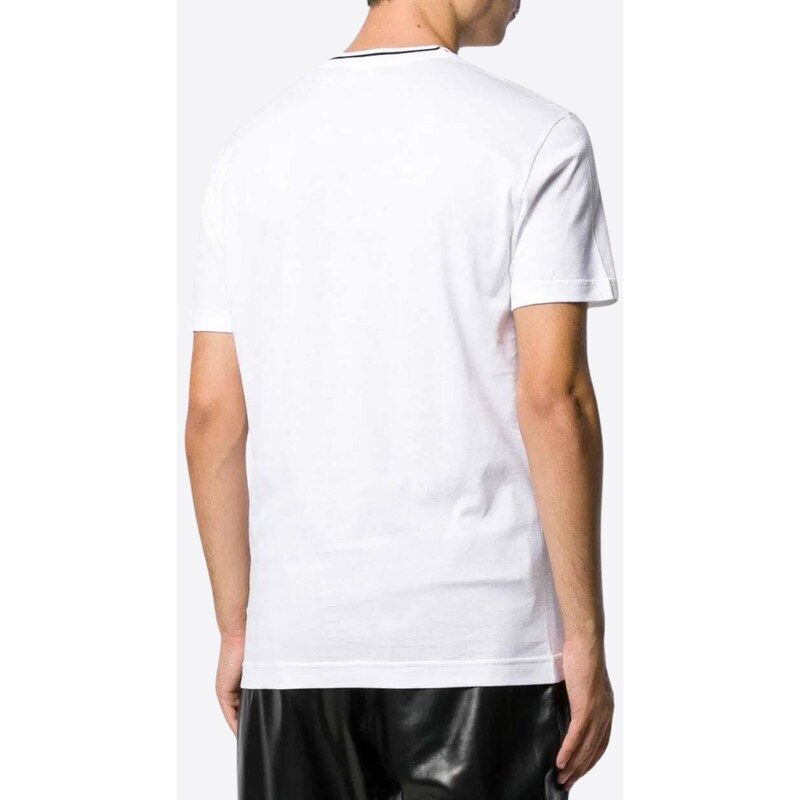 DOLCE & GABBANA Heart Embroidered White tričko