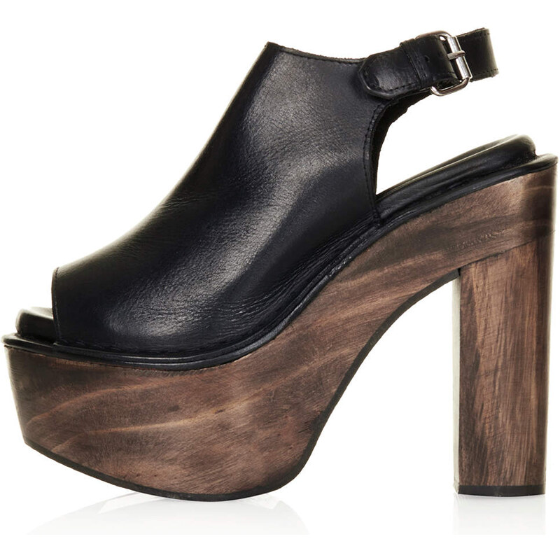 Topshop SUNSHINE Wooden Heel Shoes