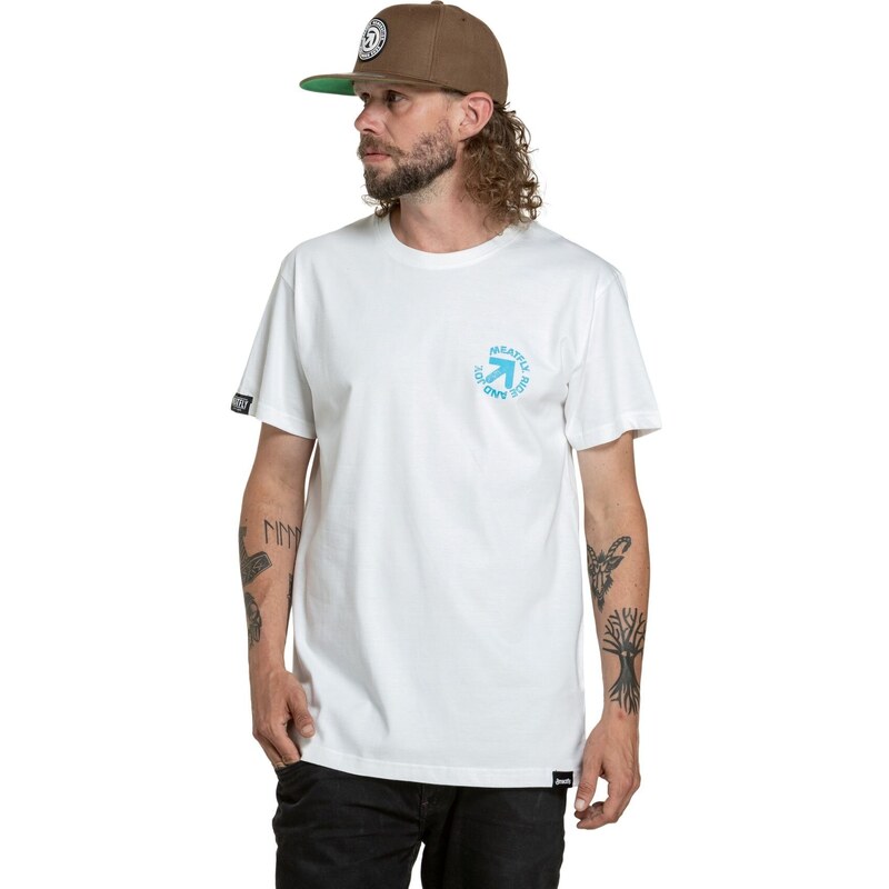 Meatfly pánské tričko Arrow White | Bílá | 100% bavlna