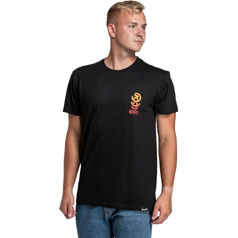 Meatfly pánské tričko Phase Black | Černá | 100% bavlna