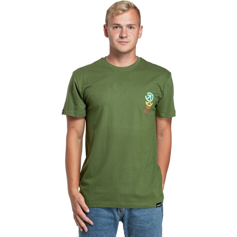 Meatfly pánské tričko Phase Olive | Zelená | 100% bavlna