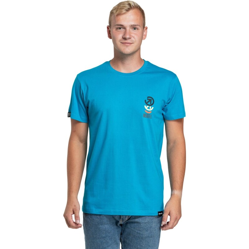 Meatfly pánské tričko Phase Ocean Blue | Modrá | 100% bavlna
