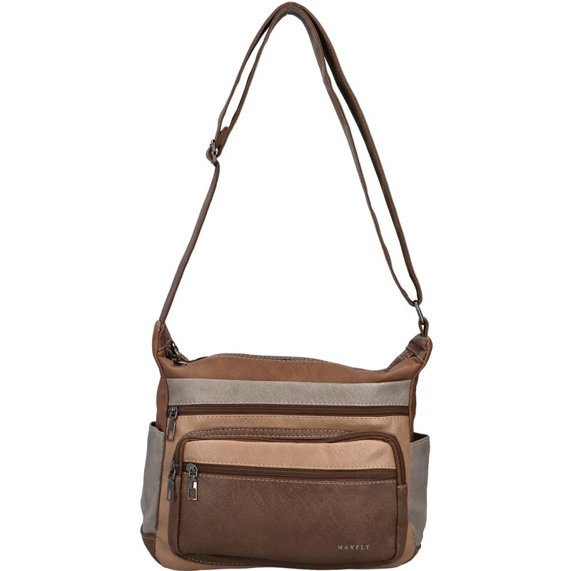 Dámská crossbody kabelka taupe - MaxFly Fiorella taupe 99819216
