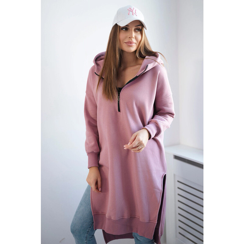 Fashionweek Zateplená dlouha mikina s kapucí MAXI K9301