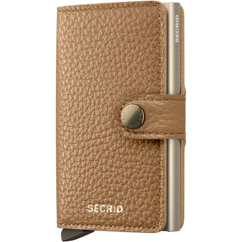 Kožená peněženka SECRID Miniwallet Pebble Cappuccino hnědá