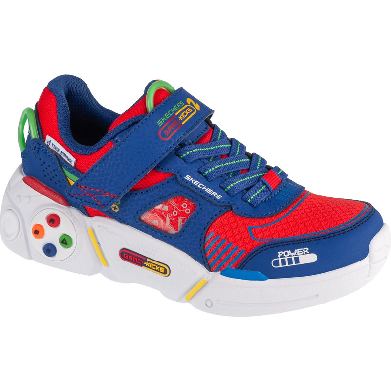 Chlapecké červeno-modré tenisky Skechers Gametronix 2.0 Modrá