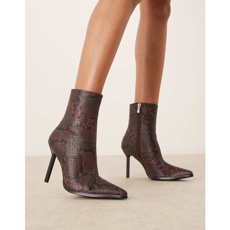 RAID Elvio heeled ankle boots in snake-Multi 100123753