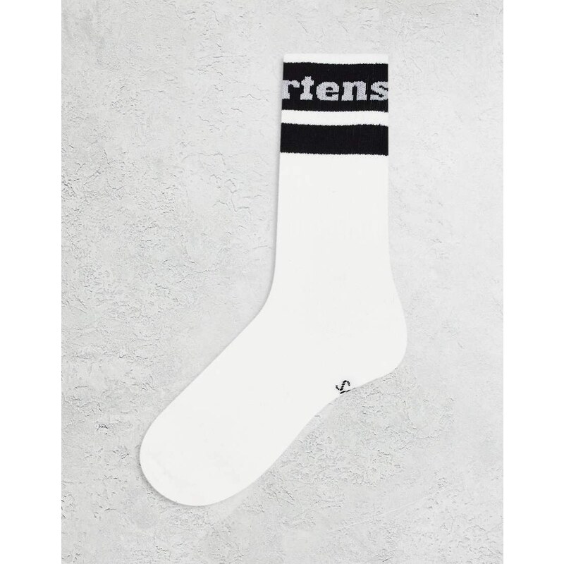 Dr Martens unisex athletic logo socks in black and white