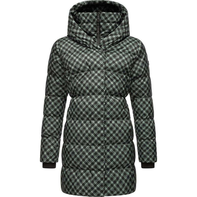 Ragwear Zimní kabát Niara pastelově zelená / černá