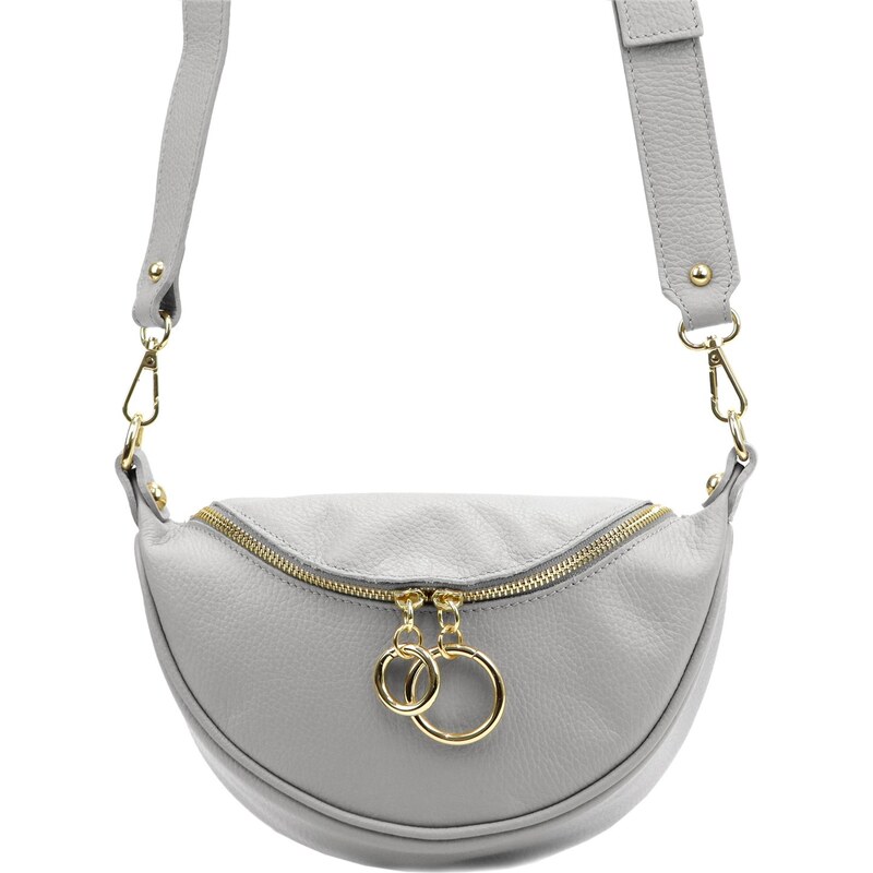 Dámská kožená crossbody kabelka Luka 20-033 šedá