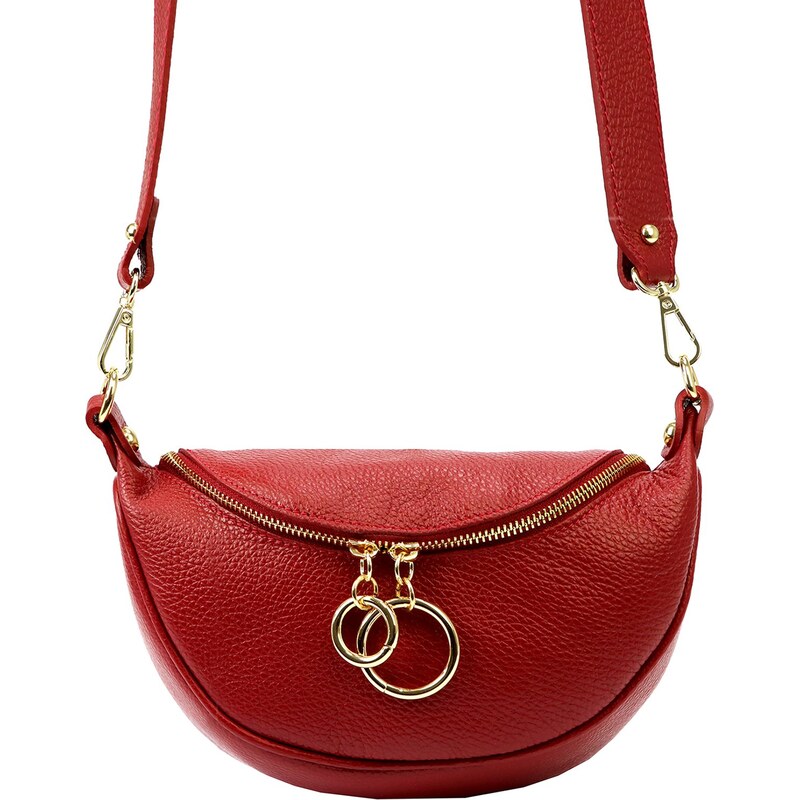Dámská kožená crossbody kabelka Luka 20-033 červená 99890919