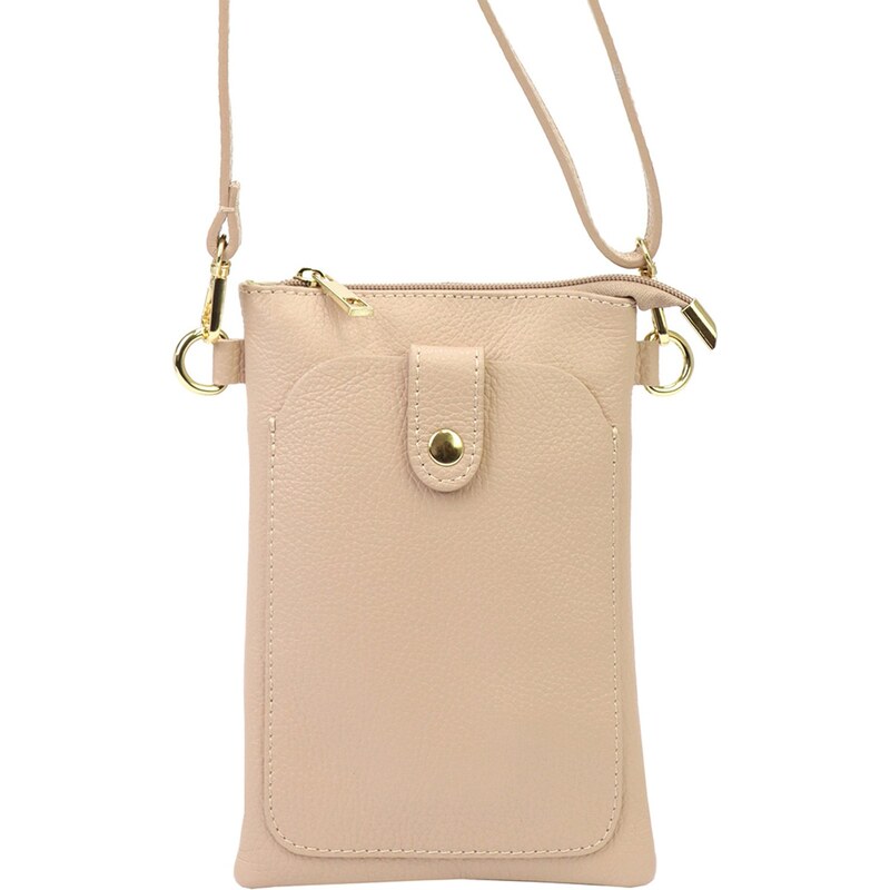 Kožená crossbody kabelka Luka 20-070 růžová