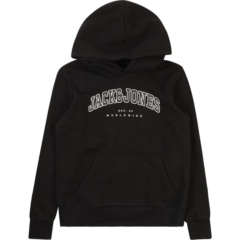 Jack & Jones Junior Mikina CALEB černá / bílá