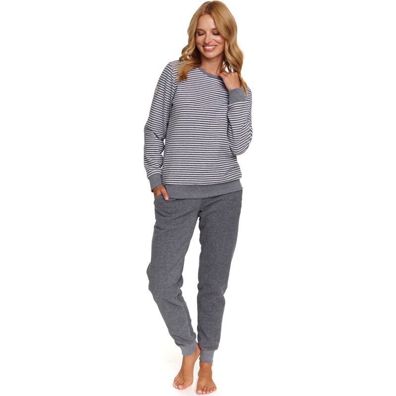 Dámské hřejivé pyžamo DOCTOR NAP PM.5247 DARK GREY 99910531
