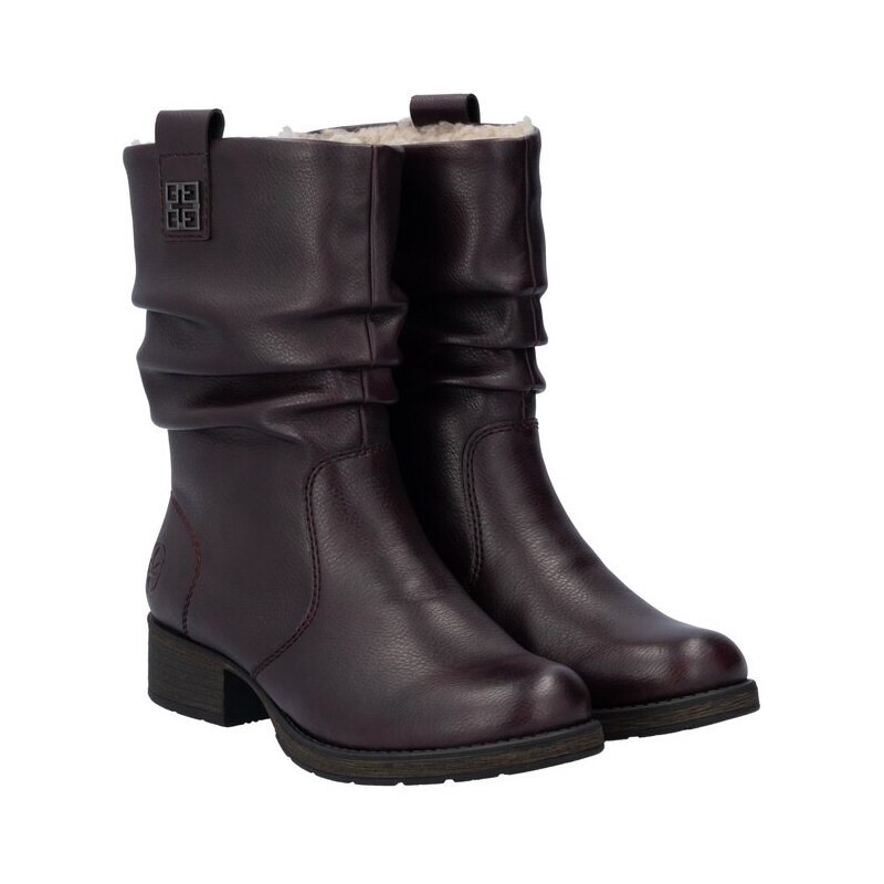 Dámské polokozačky Rieker Z9583-35 červená 99912709