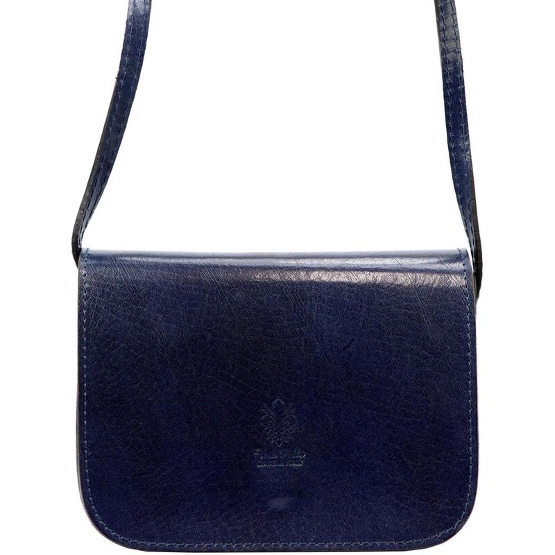 Vera Pelle Kožená malá dámská crossbody kabelka tmavě modrá 99917936