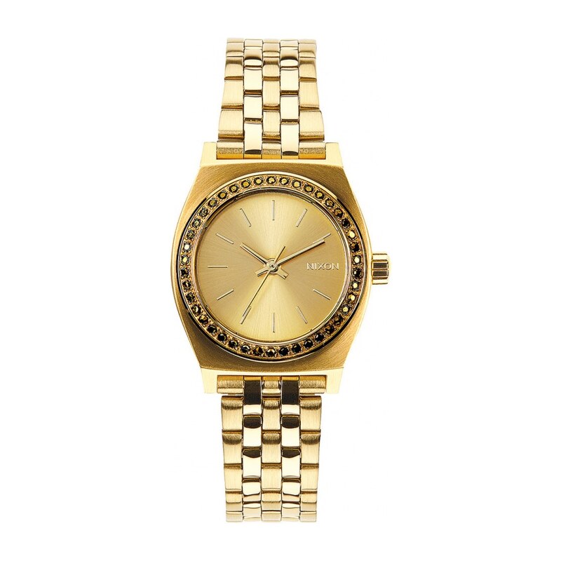 Hodinky Nixon Small Time Teller all gold crystal