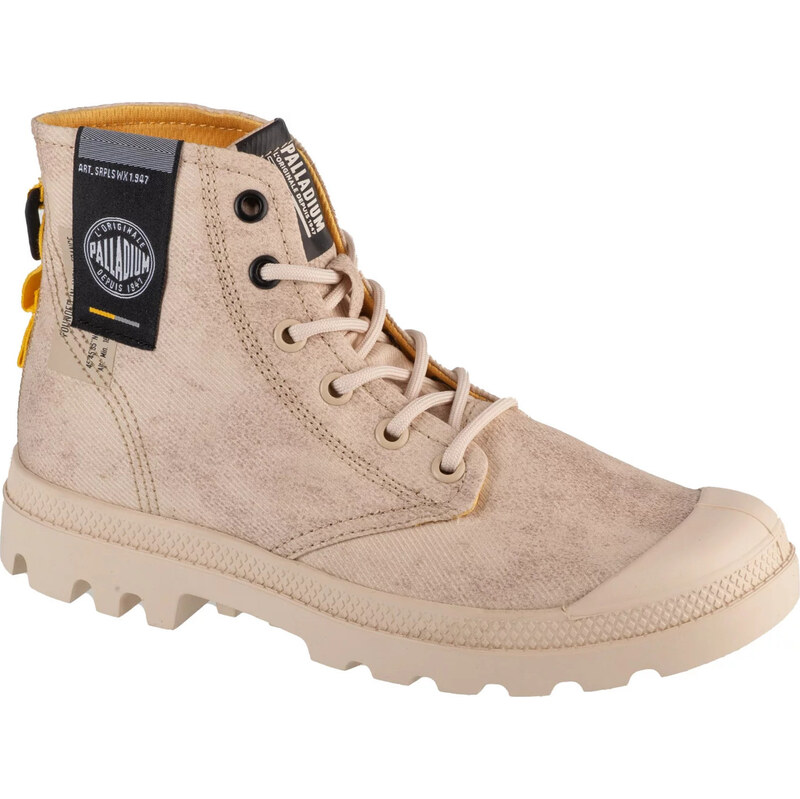 Unisex béžové kotníkové boty na platformě Palladium Pampa