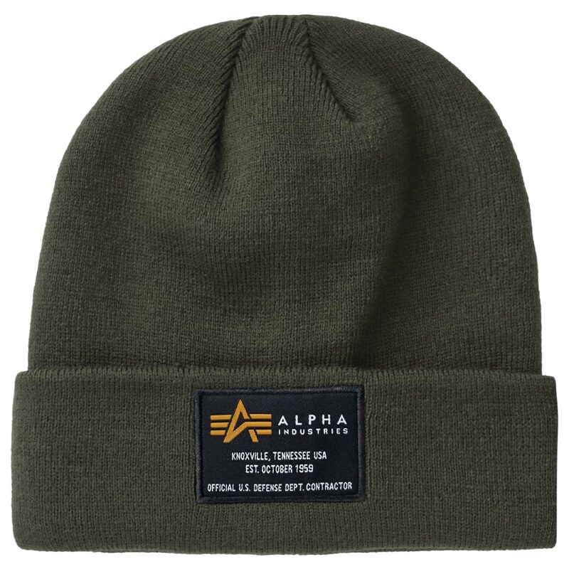 Alpha Industries Čepice Crew Beanie dark green 66858409