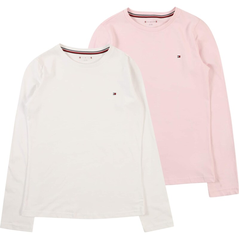 TOMMY HILFIGER Tričko růžová / bílá