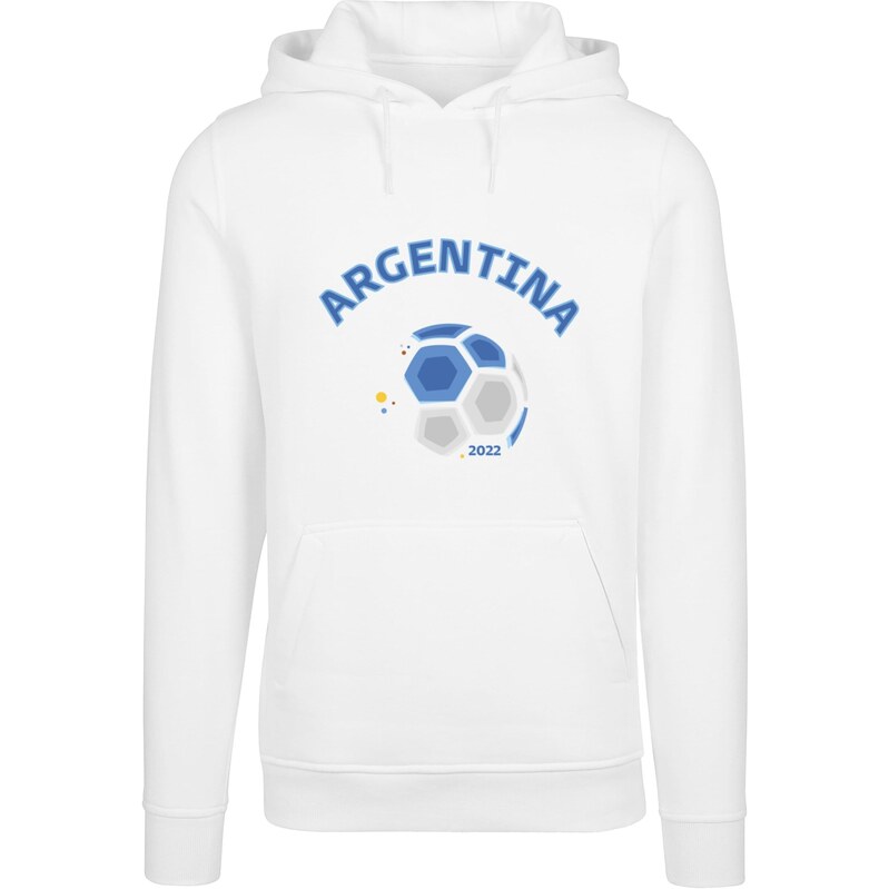 Merchcode Mikina Argentina Football modrá / šedá / oranžová /