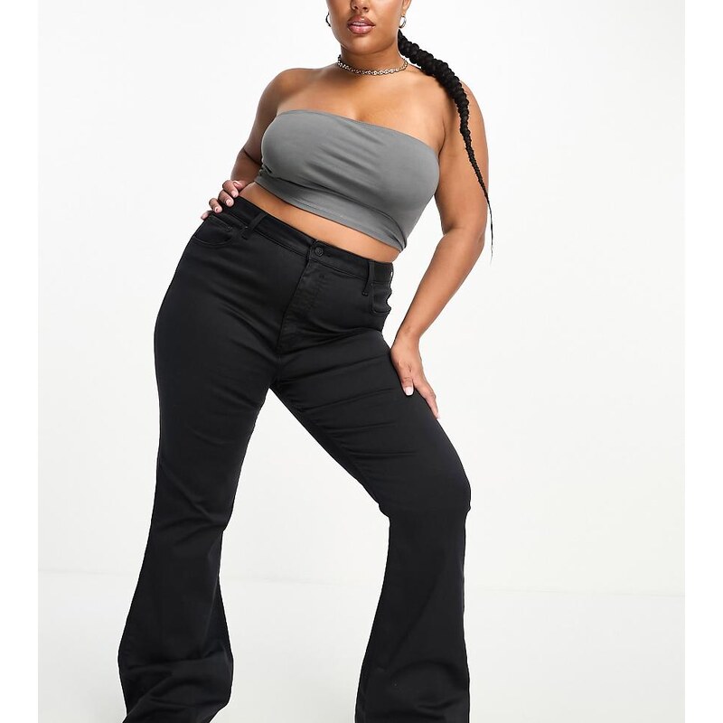 ASOS Curve ASOS DESIGN Curve sculpting super stretch flare jeans