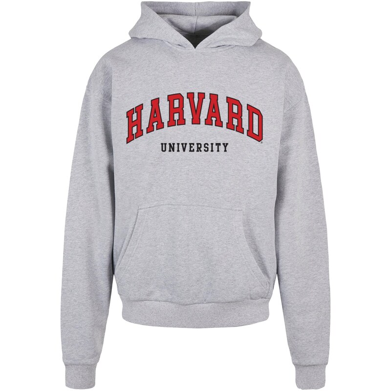 Merchcode Mikina Harvard University - Script šedý melír /