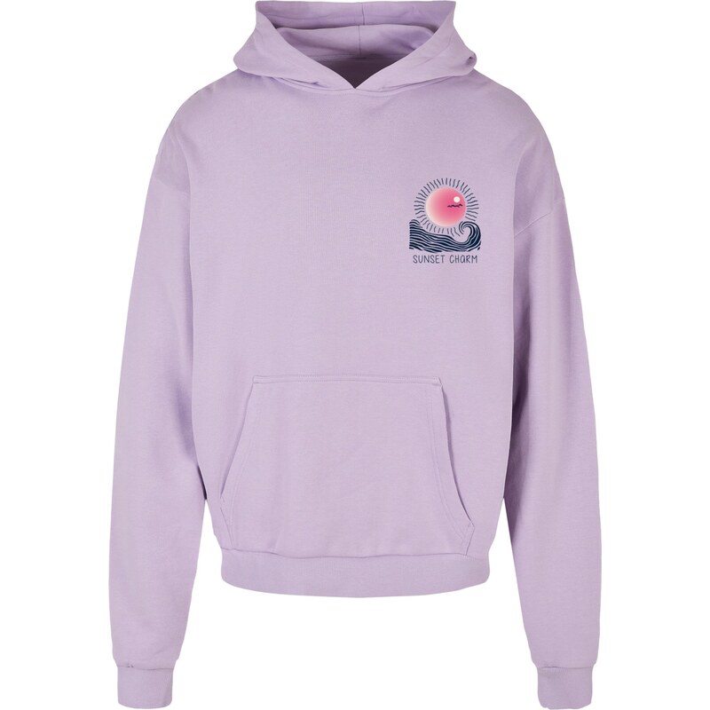 Merchcode Mikina Sunset Charm lenvandulová / pink / černá