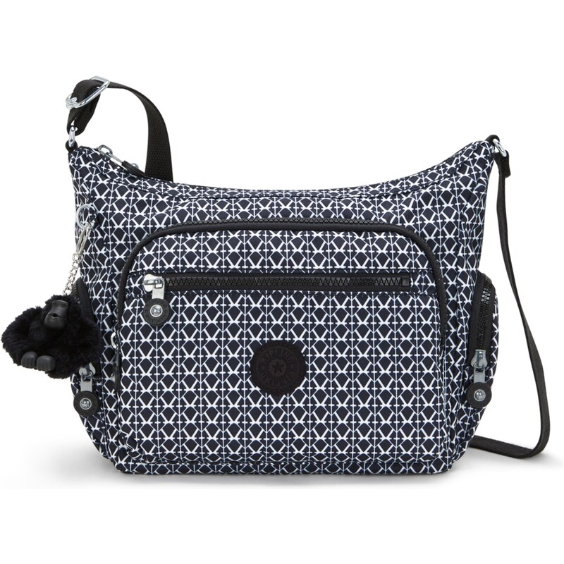 KIPLING Taška přes rameno Gabbie černá / bílá 105464996