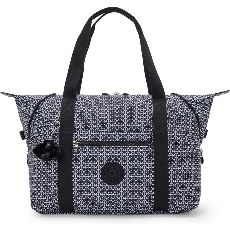 KIPLING Cestovní taška Art M černá / bílá