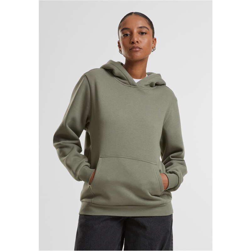 Urban Classics Dámská mMikina s kapucí Fluffy Hoody olivová