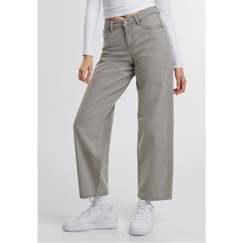 Urban Classics Dámské džíny s vyšším pasem 90´s šedé 107081399