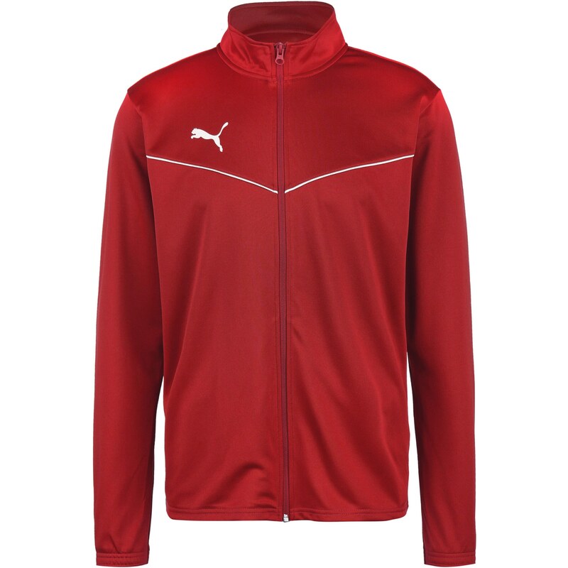PUMA Sportovní bunda TeamRise červená / bílá