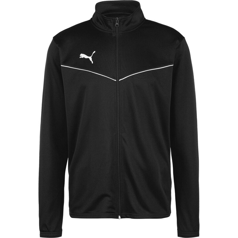PUMA Sportovní bunda Teamrise černá / bílá