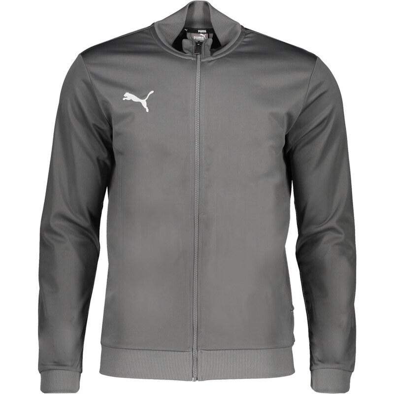 PUMA Outdoorová bunda Team Goal tmavě šedá / bílá