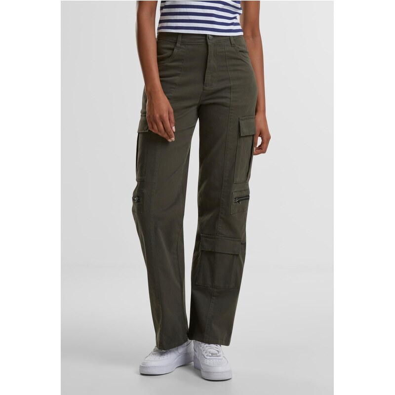 Urban Classics Dámské kapsáčové kalhoty Loose Utility Stretch