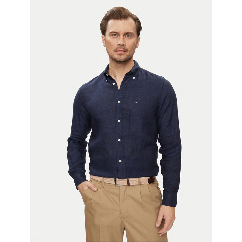 Tommy Hilfiger pánská tmavěmodrá košile