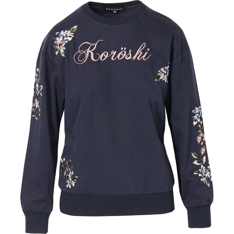 KOROSHI Mikina indigo / pink