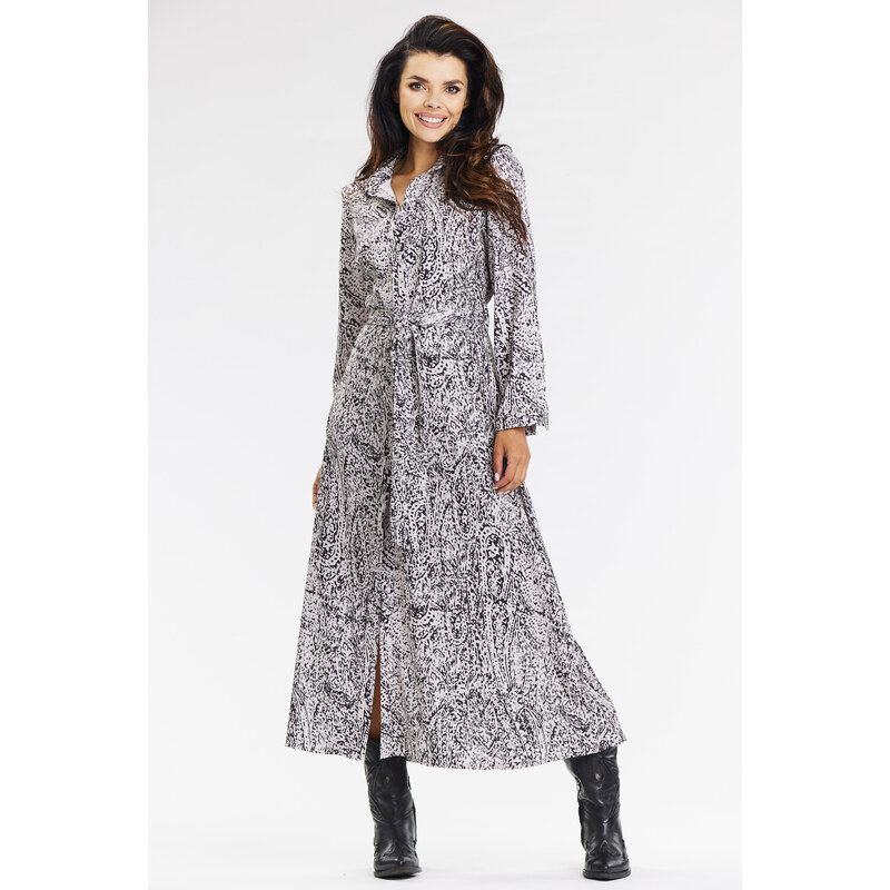 Awama Womans Dress A665 White/Black