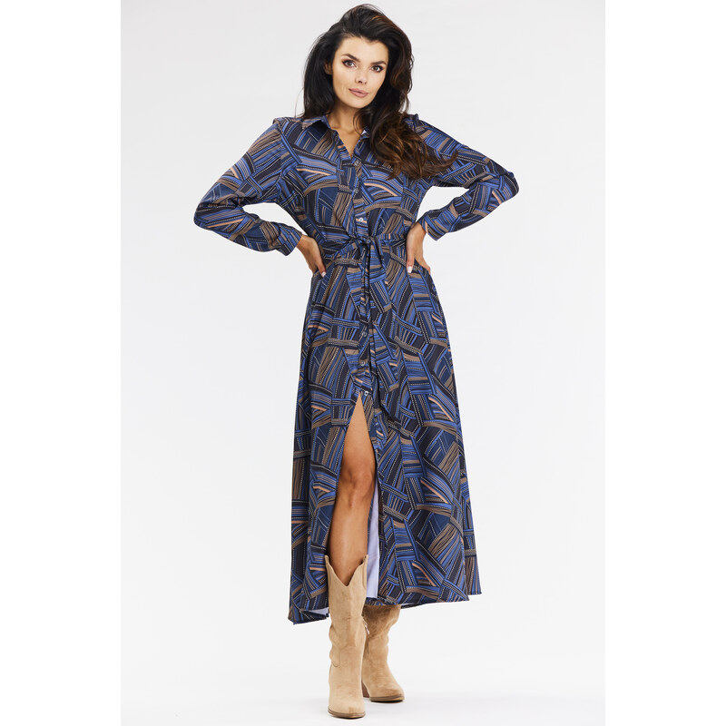 Awama Womans Dress A665 Blue