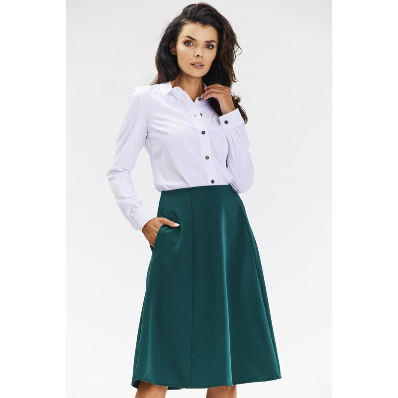 Awama Womans Skirt A673 Bottle Green